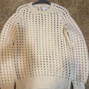 Bottega Veneta Cream Sweater Ope Cable Knit
